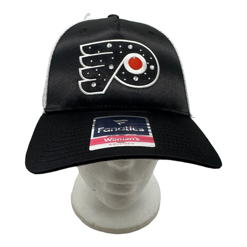 NWT Fanatics WOMENS Philadelphia Flyers Rhinestone Snapback Mesh Trucker Hat Cap